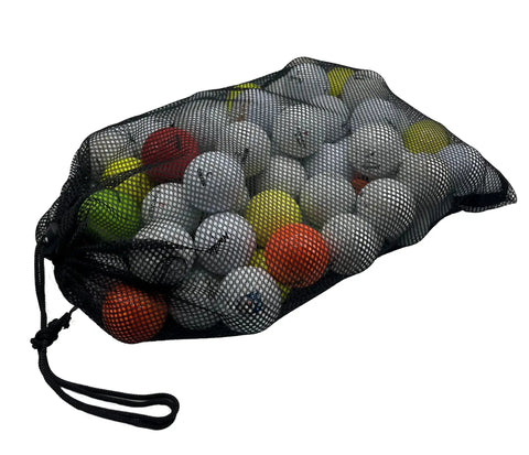 72 Used Golf Balls Mix in Mesh Bag for Practice, Driving Range, and Backyard Chipping, Shag Balls With White, Colored, Or Old Range Balls