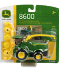 One Sixty Fourth Scale Farm Harvester Toy With Swiveling Spout Metal Frame And Body Plastic Forage Head Rear Hitch Realistic