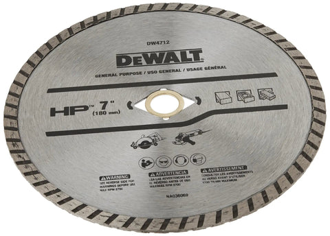 Heavy Duty 7 Inch Diamond Masonry Blade for Block and Brick Wet or Dry Cutting, Continuous Rim, Pro Grade Cutter for Concrete