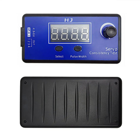 3CH Digital Servo Tester and ESC Checker for CCPM Consistency and Precise Speed Control includes 2 battery holder cases.