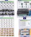 5162 Piece DIY Electronics Components Kit With Resistors Capacitors Inductors LEDs Diodes ICs PCBs Potentiometers Header Pins Jumpers Terminals Tact Switches And More For Prototyping Learning And Maker Projects in labeled compartments