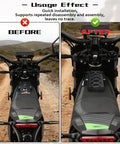 Universal Front Frame Bag For Electric Dirt Bikes And Motorcycles Storage Pouch With Battery Cover Accessory Fits Surron Talaria E Ride Pro Models No Mod Needed Durable Weatherproof Build For Rugged Daily Rides, installed on e-dirt bike handlebars