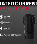 NACS To J1772 EV Charger Adapter For Level 1 And Level 2 Charging, 80 Amps At 250 Volts, Security Lock Included, Plug In Ready