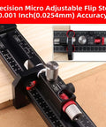 GOINGMAKE track saw parallel guide system on a wood workbench with knurled red adjustment knobs