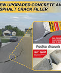 Concrete Crack Filler For Driveways And Sidewalks, Waterproof Quick Dry Sealant packaging and application on cracked driveway