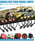 Plug And Play Universal UTV Turn Signal Kit With Horn And Rocker Switch Wiring Harness Pre Wired Blinker Street Legal For Polaris