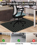 48 By 36 Inch Office Chair Mat For Hardwood Floors With 3D Pattern PVC Heavy Duty Floor Protector For Rolling Chairs under desk