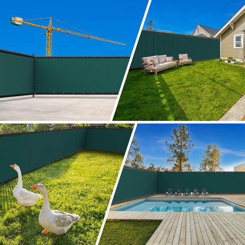 Heavy Duty Privacy Fence Screen 4x50 Ft Mesh Shade Net 170GSM with 90 Percent Blockage for wall, garden, yard and backyard.