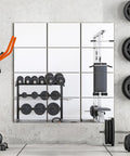 12 Pack 16 By 12 Inch Wall Mirror Tiles For Home Gym Garage Bedroom Living Room Over The Door With Adhesive Tape And Glue