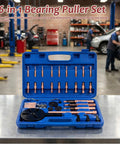 Badass 36 In 1 Bearing Puller Kit With Adjustable Jaw Heads For Blind Hole And Gear Removal To Make Stubborn Shaft Tasks A Total Piece of Cake For Car Guys And DIY Home Mechanics Needing Reliability And Easy Grip For Tough Everyday Jobs Now, blue case open