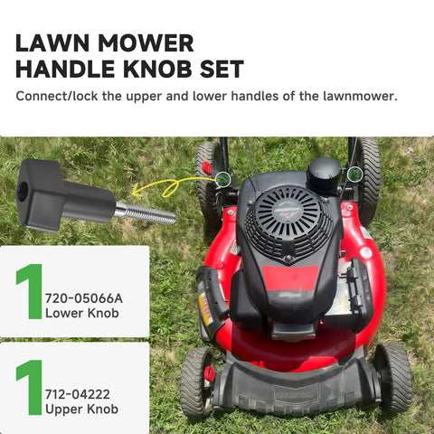 All In One Handle Knob Kit With Lower Wing Knob 1/4-20 And Upper Wing Nut 5/16-18 For MTD 21 Inch Walk Behind Mowers