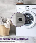 50 Amp 125/250V NEMA 14-50R Receptacle Outlet for RV and EV next to washing machine in laundry room setup