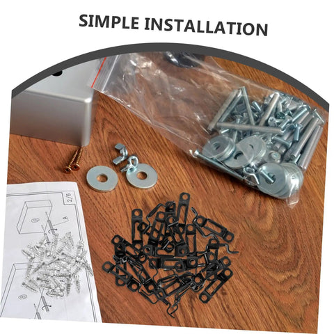 Thirty Piece Hassle Free Furniture Connector Slide Buckle With No Sweat Tool Free Snap On Kit For Couch Sofa wardrobe with screws and hardware tools