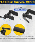 Heavy Duty Upgrade Disc Brake Pad Spreader Tool For Calipers, Universal Piston Separation And Brake Caliper Compression showing flexible swivel design.
