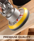 Electric sander using 50Pcs 6 Inch 6 Hole Wet Dry Sanding Discs Assortment Set Green Film Back for wood polishing