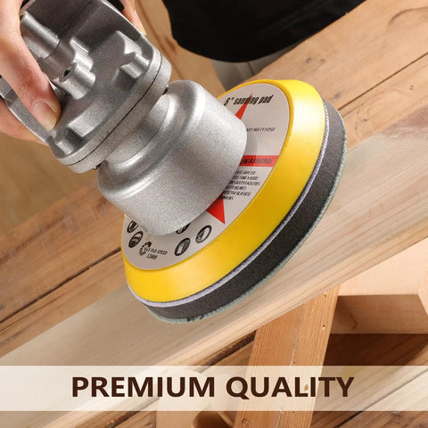 Electric sander using 50Pcs 6 Inch 6 Hole Wet Dry Sanding Discs Assortment Set Green Film Back for wood polishing