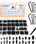 Set Screw Assortment Kit With 1211 Pieces Metric And SAE, M3 To M8 And 1/8 To 5/16 Inch, Class 12.9 Carbon Steel Socket Cup Point Grub Screws