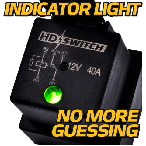 Heavy Duty Waterproof Relay Kit With LED Indicator, 2 Pack, 12V DC, IP68 Sealed, Plug N Play Diagnostics, Replaces Hella 4RD-960388-31 4RD-960388-22 4RD-960388-06, Built Tough For Off Road And Marine relay with green indicator light