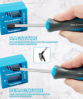 Cool 71pc Magnetic Screwdriver Set With Chrome Vanadium Steel Bits, Phillips And Torx Drivers Plus Flex Shaft Kit For Any Gadget Repair Job Or Craft Projects In Style. magnetizer tool shown magnetizing and demagnetizing screwdriver bits