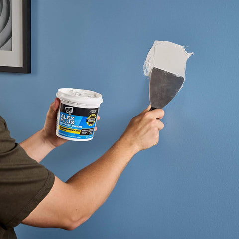 Alex Plus Spackling White 32 Oz Quick Dry Patch For Drywall Wood And Metal No Sag No Shrink Pro Grade Strength For Fast Home Repairs Smooth Finish That Sands Easy And Stays Durable For Indoor Use Remodel Projects