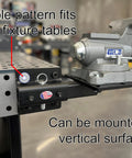 Tough As Nails Universal Vise And Bench Grinder Mount Heavy Duty Steel Workbench receiver hitch style mounted on fixture table.