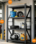 Beefed Up Garage Shelving System 73 Inches High, ultra heavy duty steel shelf with tools and tires in garage