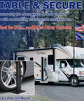 RV with 20Ft RV Telescoping Flag Pole Kit with Heavy Duty 14 Gauge Aluminum Flagpole and Tire Mount Base Portable Flag Kit