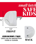 Two Way Sliding Door Safety Latch For Pool Safety Easy To Install Opens From Inside And Outside Childproof Lock Front View