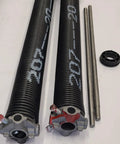 Pair Of 207 By 2 Inch By 20 Inch Garage Door Torsion Springs With Winding Bars Built To Last Black Coated Corrosion Resistant