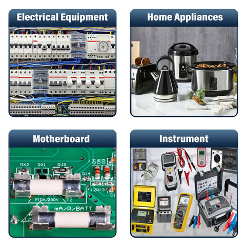 Ceramic Fuse Assortment Kit 250V Fast And Slow Blow With 21 Values used in electrical equipment and appliances