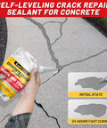 Crush Those Stubborn Cracks With This Heavy Duty Concrete Crack Filler And Asphalt Sealant That Self Levels Smoothly in use on concrete.