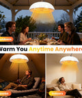 1500W Infrared Ceiling Mounted Patio Heater with 360 Degree Heat Coverage in outdoor, gazebo, and indoor settings