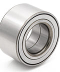 Front Wheel Hub Bearing Replacement Kit 510063, silver metal bearing, side view, ready to bolt in, fits Lexus and Toyota models.