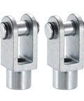 Air Cylinder Rod Clevis End Y Connector 78mm Length With M16x1.5 Female Thread 63mm Bore Pneumatic Fittings 2 Pack Durable Alloy Construction For SC Standard Cylinders, alloy clevis pair