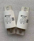 High Voltage DC Fast Fuse For Electric Vehicles With 500 Amp And 800 Volt Rating Featuring Bulletproof Ceramic Housing and 20 Ka capacity.