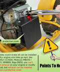 4 Inch Mini Bike Centrifugal Clutch Brake Band Kit installed on engine with protective cover