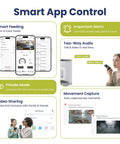Smart App Control features for Super Slick Automatic Smart Pet Feeder With Crisp 2K Hd Camera And Nifty Smartphone App.