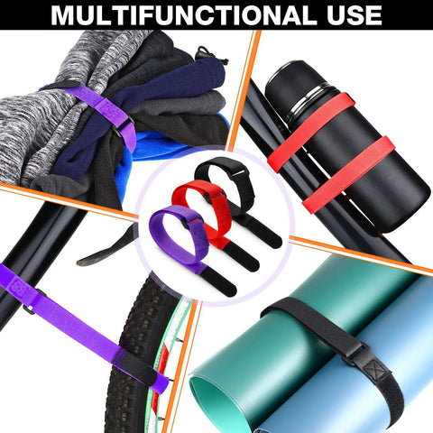 12 Pack Adjustable Bike Rack Straps 23.6 Inch Cinch Straps For Wheel Stabilization And Secure Bicycle Transport Accessories Multi Color Black Purple Red Durable Tie Downs For Hauling securing various items