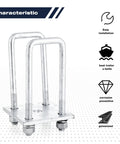 Heavy Duty Hot Dip Galvanized Square U Bolt Kit for 2x2 Trailer Axles with installation and prevention features