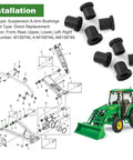 Heavy Duty Eight Piece Suspension Control Arm Bushing Kit Built Different For Smooth John Deere Gator Xuv 625i 825i 855d Cruising With Quick Fit M158746 Drop In Swap Out with installation diagram.