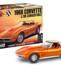 Classic 68 Corvette L88 Convertible Model Kit 1:25 Scale box with orange model car, removable hardtop visible