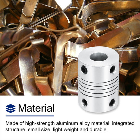 Two Pack 5mm To 8mm Aluminum Shaft Coupling Flexible Beams 25mm Long 19mm OD For Motors Encoders 3D Printers CNC Machines DIY Bots