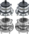Front And Rear Wheel Hub Bearing Assembly 5 Lug Set Replacement For Hyundai Sonata Tucson Kia Cadenza Optima 2015 2019 4Piece Quiet Operation Low Runout Heavy Duty Wheel Hub Kit