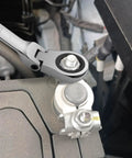 Extra Long Flex Head Ratcheting Wrench Set, 6 Piece Double Box End Long Reach Metric 8 19mm in use on car battery bolt