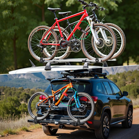 Bike Rack Straps 2 Pack With Extra Wide Silicone Anti Slip Coating For Real Grip And No Slippage on car and bike racks