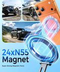 Upgraded 360 Degree Rotation Vacuum Magnetic Phone Holder Stand For MagSafe With Rock Solid Suction Cup And Adjustable Swivel Lock