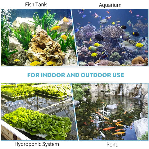 Fish tanks, aquariums, hydroponic systems, and ponds for 4 Outlet Aquarium Air Pump Quiet Adjustable Oxygen Aerator use