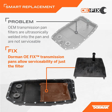 Transmission Pan With Drain Plug Gasket And Bolts OE Fix 265-850 Replacement Filter 265-850F diagram with filter details