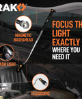 Must Have 5 Piece Magnetic Pickup Tool Set With 360 Swivel Mirrors Telescoping Magnet Reach Flexible LED Flashlight in use.