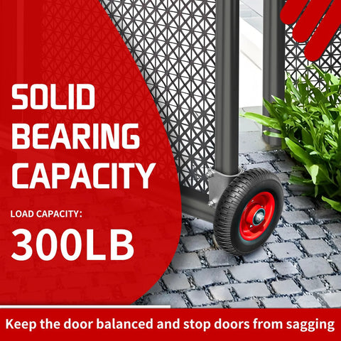 8 Inch Gate Wheel For Round Tube Gates From 1 5 8 Inch To 2 1 2 Inch Heavy Duty Caster Supports Up To 300 Lb on concrete surface